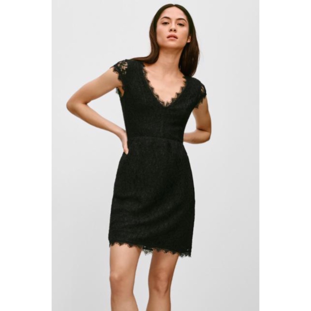 Aritzia Babaton Black Lace Tobias Dress